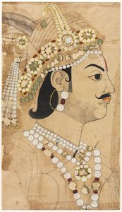 Retrato de Maharajá Pratap Singh (1764–1803) de attributed to Sahib Ram