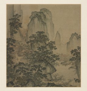 El Refugio del Manantial de Flor de Durazno de attributed to Shi Rui