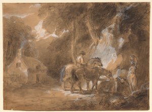 La Parada en el Manantial de attributed to Thomas Barker