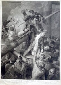 La muerte del Capitán Faulknor el joven de burin de Blackberd daprès Stothard Eau forte