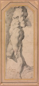 Estudio de un desnudo masculino de pie de called Cavaliere d
