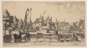 S. Anthonis Marckt met de Waegh, de Vistas de Amsterdam de called Zeeman Reinier Nooms