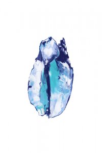 Cristal azul abstracto de cartissi