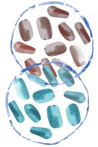 Círculos abstractos en acuarela de cartissi