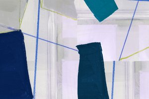 Abstracción geométrica azul
