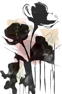 Abstracto floral oscuro de cartissi