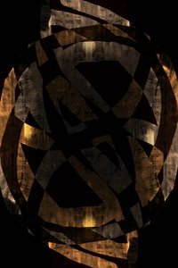 Formas abstractas en dorado oscuro de cartissi