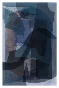Formas en capas de azul intenso de cartissi