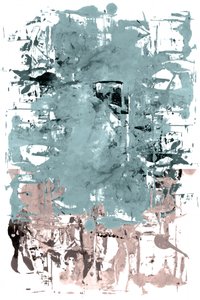 Abstracto en tonos verde azulado y rosa pálido con efecto desgastado
