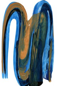 Flujo dinámico azul y dorado de cartissi
