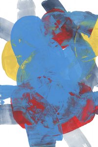 Azul y rojo dinámico: abstracto
