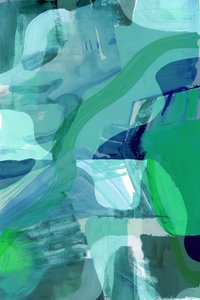 Abstracto en verde azulado fluido