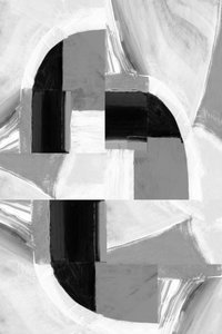 Abstracto geométrico en escala de grises de cartissi