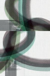 Flujo abstracto en verde y gris