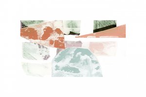 Formas superpuestas en tonos pastel de cartissi
