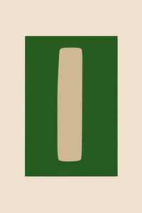 Forma minimalista en verde de cartissi