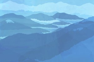 Las Montañas Azules entre la niebla de cartissi