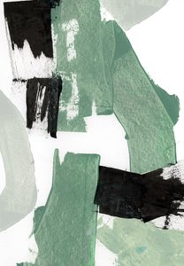 Formas abstractas modernas en verde