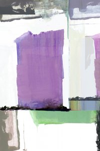Abstracto moderno en tonos morados y verdes de cartissi