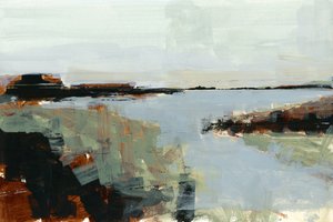 Paisaje abstracto en tonos apagados de cartissi