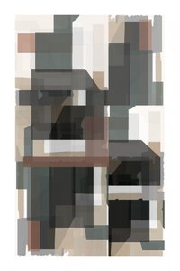 Capas geométricas en tonos apagados