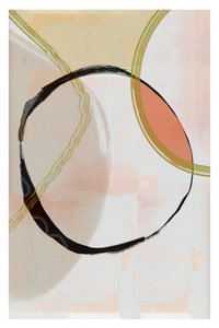 Formas orgánicas y líneas doradas