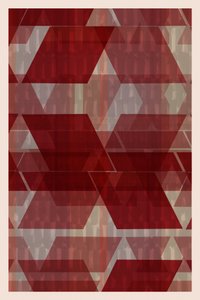 Capas geométricas rojas de cartissi