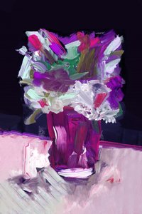 Flores abstractas llenas de colorido de cartissi