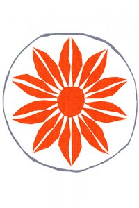 Flor de color naranja intenso de cartissi