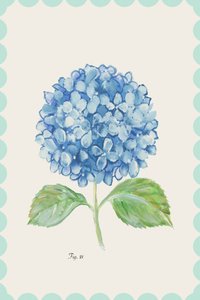 Flor de hortensia azul vintage