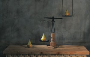 Equilibrio rústico de la pera de chenyi wang