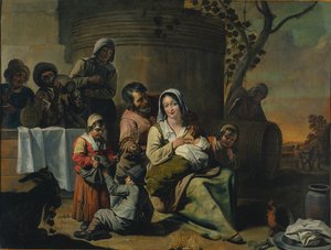 Escena de Vendimia de circle of Le Nain