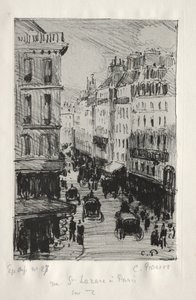 Rue Saint-Lazare, Paris de copy after Augustin Pajou