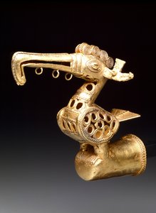 Remate en forma de pájaro, c.500-1500 de culture Zenú