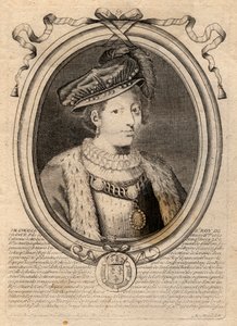 Retrato de Francisco II (1544-1560) Rey de Francia - Grabado de 