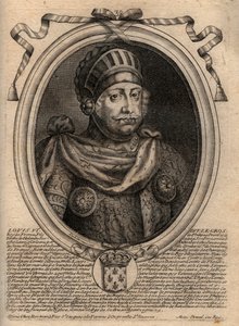 Retrato de Luis VI, llamado El Gordo - grabado de 
