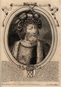 Retrato de Felipe I (1060 - 1108), Rey de Francia - Felipe I (1053-1108) Rey de Francia - grabado de 