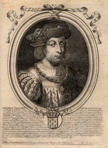 Retrato de Felipe V el Largo (1294-1322), Rey de Francia - grabado de 