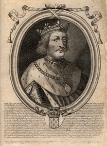 Retrato de Felipe VI de Valois (1294-1350), Rey de Francia - grabado de 