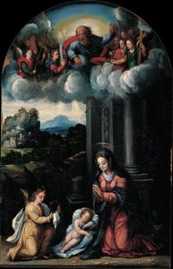 La Virgen adora al Niño de dei Filippis workshop