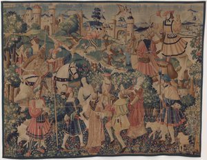 Escenas de caza y pastorales, con un gaitero y bailarines de design probably French 16th Century, Paris; woven in southern Netherlands or Paris in an undetermine workshop