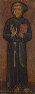 Representación de San Francisco de Asís (pintura sobre madera)