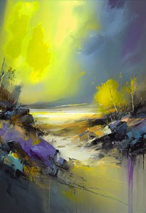 Pintura Paisaje Abstracto, impresiones de arte mural de F. Abderrahim