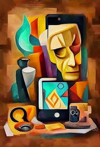 Pintura surrealista abstracta, Arte inspirado en Picasso, Arte mural imprimible