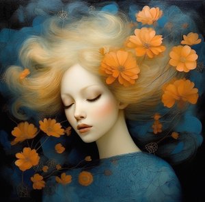 Hermosa Chica Pintura en Lienzo, Arte de la Pared | Impresiones en Lienzo