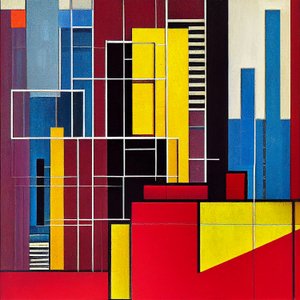 Vista de la ciudad de Boston, lienzo abstracto de colores, impresión de Arte mural bajo demanda