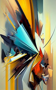 Círculos abstractos multicolores sobre lienzo