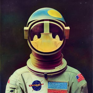 pintura abstracta astronauta en el espacio, Arte imprimible en línea