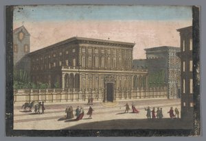 Gezicht op het Palazzo Doria-Tursi te Genua Vista del Palacio del Duca d