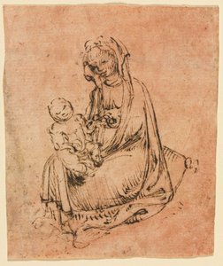 Madonna y Niño de follower of Stefano da Zevio